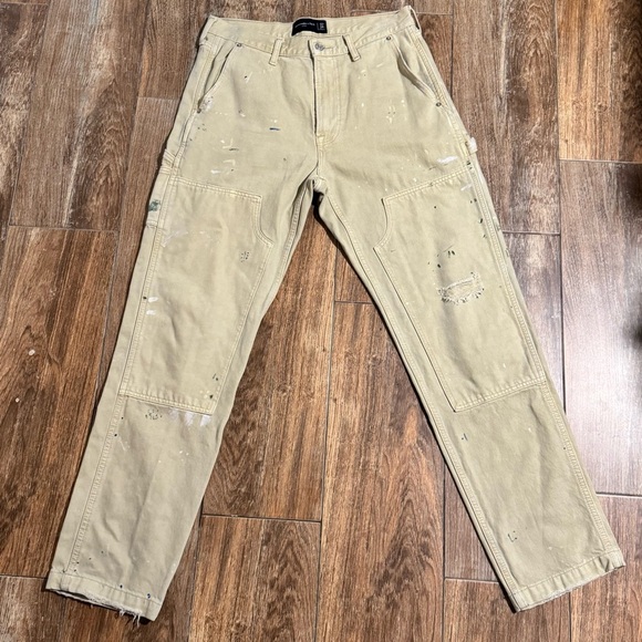 Abercrombie & Fitch Men's Beige Cargo Pants - Picture 1 of 2